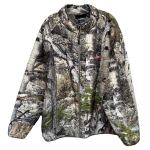 Mossy Oak Real Tree Zip Up Hunting Jacket Mens Size 3XL Lined Logo Collar